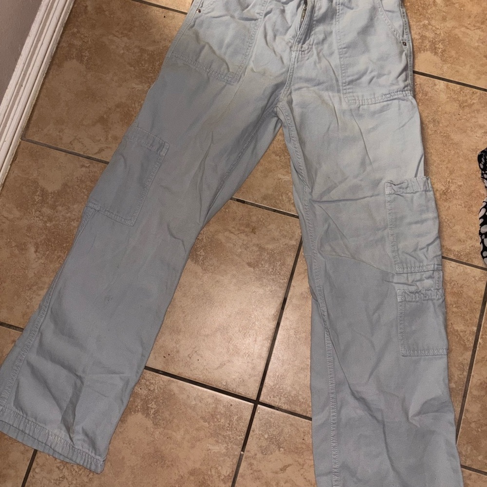 Bershka Light Blue Cargo Pants